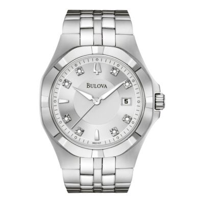 Bulova men's White Diamond Dial Bracelet Watch - Product number 8510229