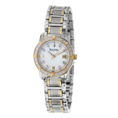Bulova Diamond Two Tone Stainless Steel Bracelet Watch