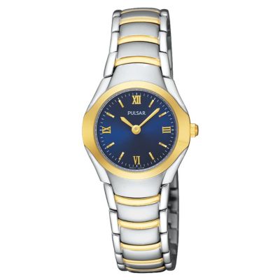 Pulsar Ladies Blue Dial Stainless Steel Bracelet Watch