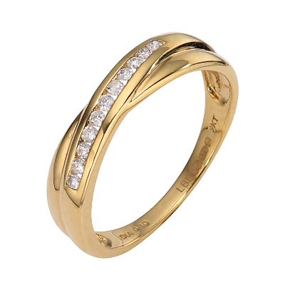 9ct yellow gold diamond setting wedding ring