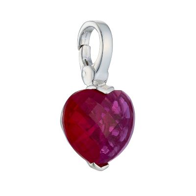 Lucky Charms - sterling silver red stone heart charm - Product number 8516251