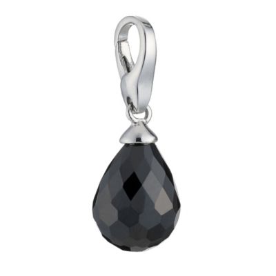 Lucky Charms - silver black cubic zirconia pear drop charm - Product number 8516308