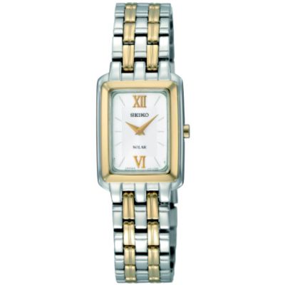 Seiko ladies' two colour rectangular dial bracelet watch - Product number 8516340