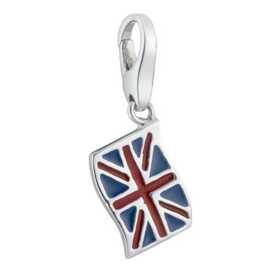 Lucky Charms - sterling silver and enamel Union Jack flag charm - Product number 8516472