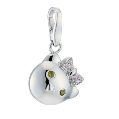 Lucky Charms - sterling silver cubic zirconia kitten charm - Product number 8516596