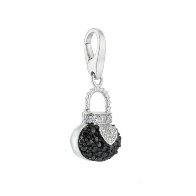 Lucky Charms - sterling silver and black cubic zirconia handbag charm - Product number 8516650