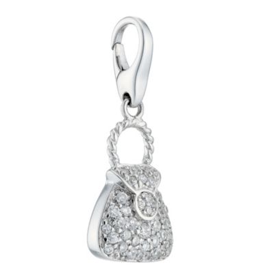 Lucky Charms - sterling silver and cubic zirconia bag charm - Product number 8516669