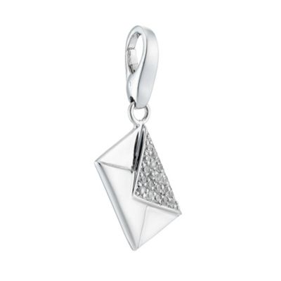 Lucky Charms - sterling silver cubic zirconia envelope charm - Product number 8516715