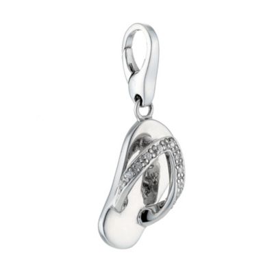 Lucky Charms - sterling silver cubic zirconia flip flop - Product number 8516723