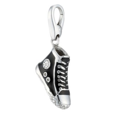 Lucky Charms - sterling silver and black enamel sneaker - Product number 8517193