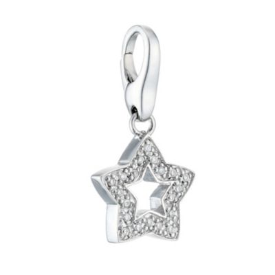 Lucky Charms - sterling silver cubic zirconia set star charm - Product number 8517207