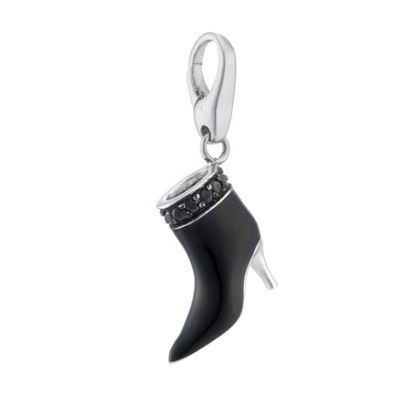 Lucky Charms - sterling silver and black enamel boot charm - Product number 8517266