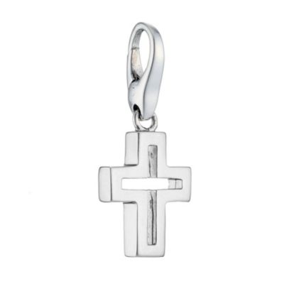 Lucky Charms - sterling silver cut out cross charm - Product number 8517312