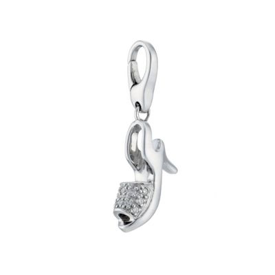 Lucky Charms - sterling silver cubic zirconia set shoe charm - Product number 8517371