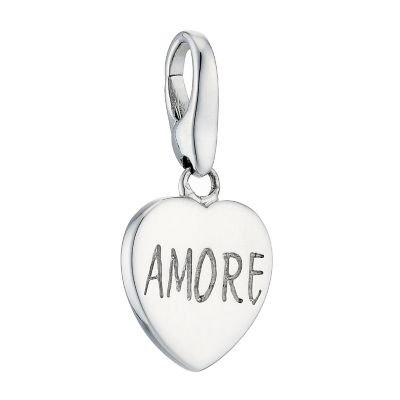 Lucky Charms - sterling silver 'amore' heart charm - Product number 8517568