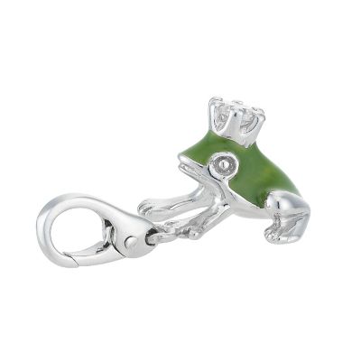Lucky Charms - sterling silver and green enamel frog charm - Product number 8517576