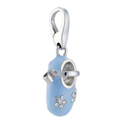 Lucky Charms - sterling silver & enamel baby boy shoe charm - Product number 8517584