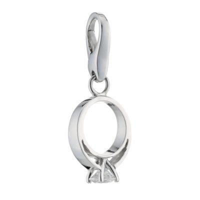 Lucky Charms - sterling silver cubic zirconia engagement ring charm - Product number 8517622