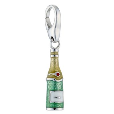 Lucky Charms - sterling silver and enamel champagne charm - Product number 8517681