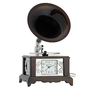Miniature Antique Record Player Clock