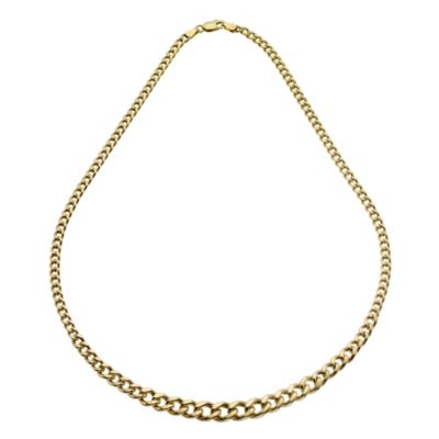9ct Gold 17` Graduated Curb Chain