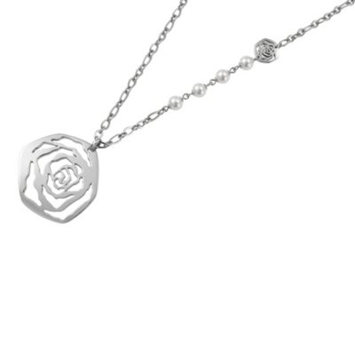 Fossil Silver Flower And Pearl Necklace - Product number 8521670