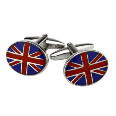 Unbranded Coloured Union Jack Cufflinks