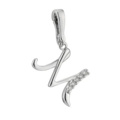 9ct white gold diamond initial M - Product number 8528470