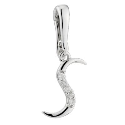 9ct white gold diamond initial S - Product number 8528489