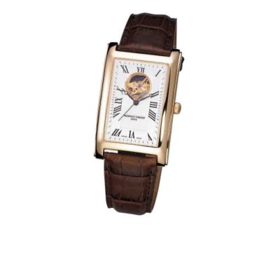 Frederique Constant men's brown leather strap watch - Product number 8530033