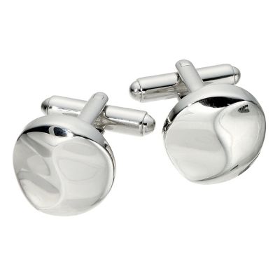Simon Carter men's stainless steel warped round cufflinks - Product number 8530513