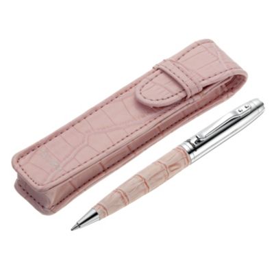 Stratton Pink Mock Crock Chelsea Pen