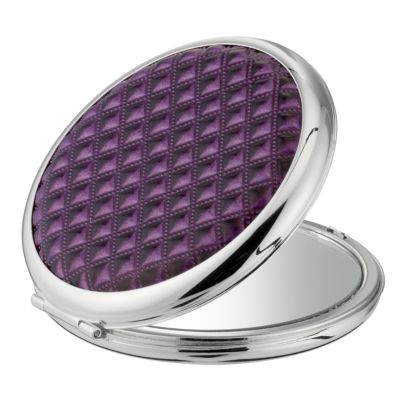 Stratton Purple Quilted Dual Compact Mirror