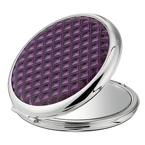 Purple Quilted Dual Compact Mirror