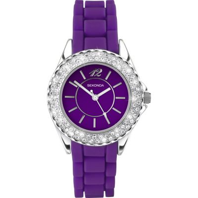 Sekonda stone set bezel watch