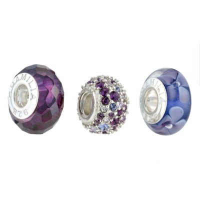 Chamilia - Silver Purple 3 Bead Set - Product number 8531978