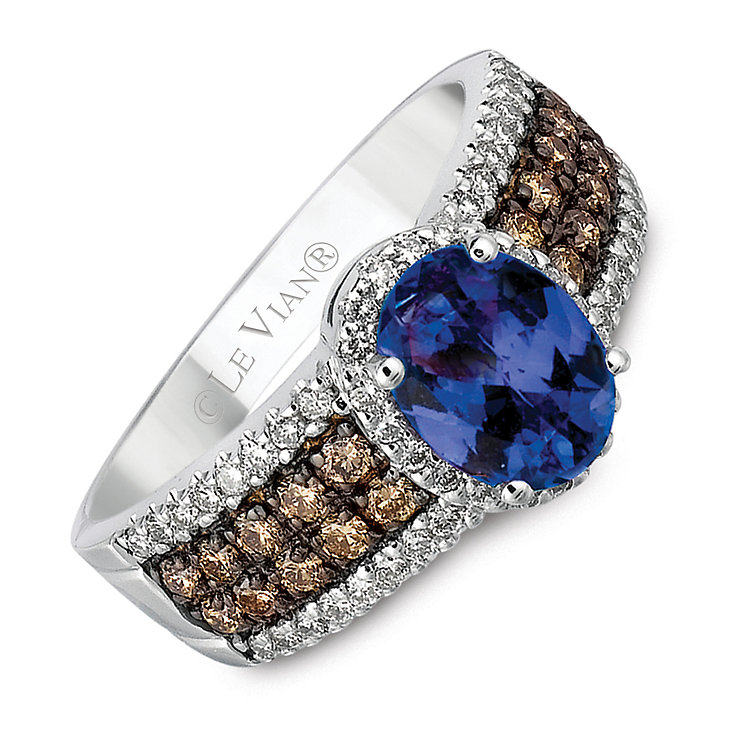 Le Vian 14ct gold diamond & Blueberry Tanzanite ring Ernest Jones