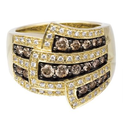 Le Vian 14ct gold 1 carat chocolate diamond flower ring