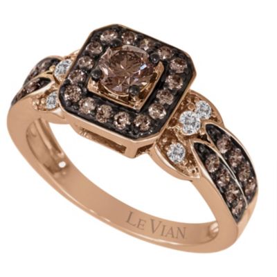 LeVian 14CT Strawberry Gold Eighty Point Carat Diamond Ring