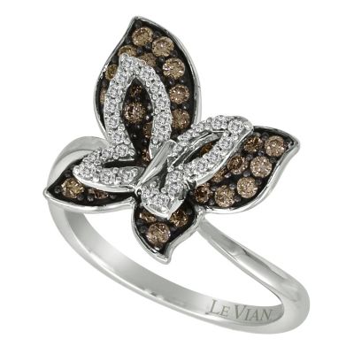 LeVian 14CT Gold Two Third Carat Chocolate Diamond Ring