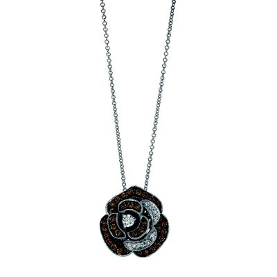 Le Vian 14ct white gold 64pt chocolate diamond flower pendant - Product number 8540888