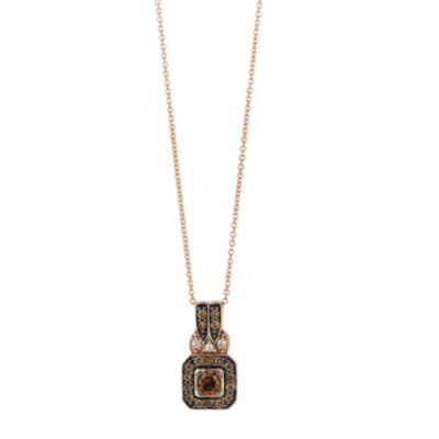 LeVian 14CT Gold Half Carat Chocolate Diamond Pendant - Product number 8540969