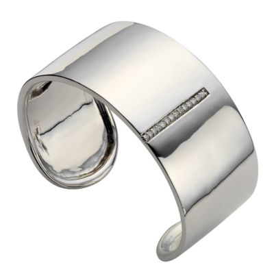Amanda Wakeley silver quarter carat diamond vertical cuff - Product number 8541078