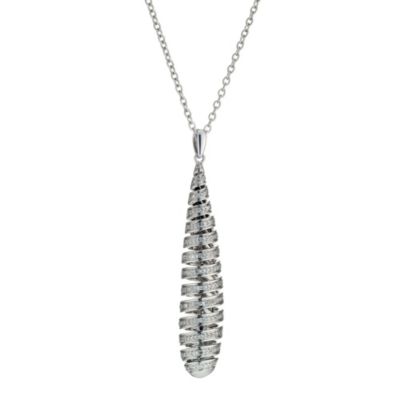Amanda Wakeley silver third carat diamond swirl pendant - Product number 8541140