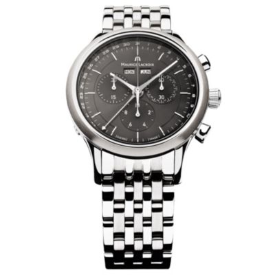 Maurice Lacroix men's stainless steel black chronograph - Product number 8560560