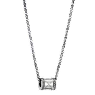 DKNY Sculptured Sterling Silver And Crystal