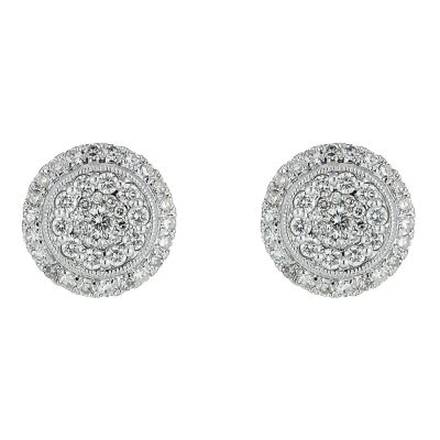 Sattva 18ct White Gold 1 Carat Diamond Stud Earrings - Product number 8567093