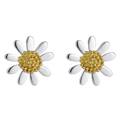 Daisy silver and gold plated daisy stud earrings - Product number 8569614