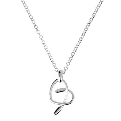 Eternal Silver 18" twist heart pendant - Product number 8570388
