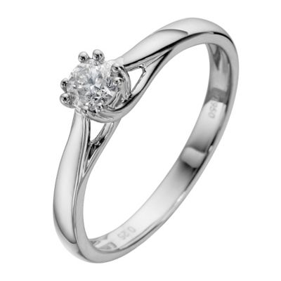 Platinum Quarter Carat Solitaire Diamond Ring - Product number 8581967